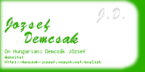 jozsef demcsak business card